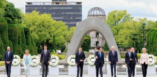 G7 Hiroshima, il messaggio di Giorgia Meloni al Memoriale