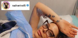 Naike Rivelli, la foto in ospedale dopo l’operazione al seno: “Tanto dolore, ma sono viva”
