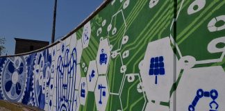 Nuovo look per Confindustria con il murales degli studenti del “Giulio Romano”