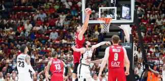 Olimpia Milano-Virtus Bologna 92-82 in gara 1 finale scudetto
