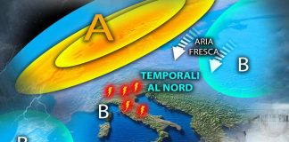 Weekend con meteo instabile e temporalesco al Nord, più soleggiato al Centro-Sud