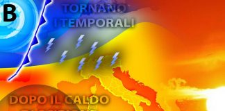 Dopo il caldo arriva break temporalesco, previsioni meteo