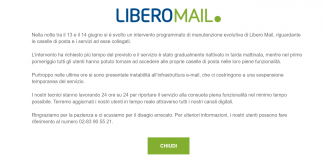 Libero e Virgilio ancora out. Nuovo disservizio nel pomeriggio