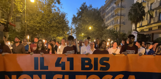 In centinaia alla fiaccolata per Borsellino