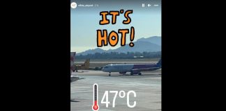 Caldo record all’aeroporto di Olbia, 47 gradi in pista: tre voli non atterrano