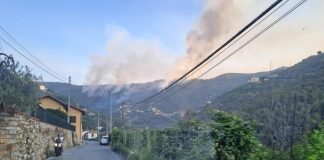 Incendio Sanremo, in fiamme i boschi di Verezzo e la Valle Argentina