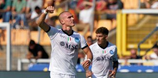 Lecce-Napoli 0-4: gol di Ostigard, Osimhen, Gaetano e Politano