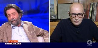 Cacciari contro Sallusti a E’ sempre Cartabianca: “Demente, taci”
