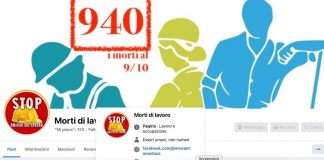 Infortuni, arriva su Fb ‘Morti di lavoro’ per raccontare dramma e mantenere alta attenzione