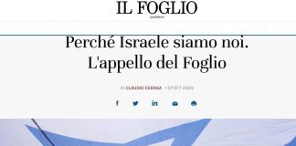 ‘Israele siamo noi’, l’appello del Foglio. Da Fontana e Sangiuliano le prime adesioni
