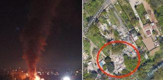 Roma, incendio in una discarica abusiva