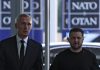 Ucraina, Zelensky al quartier generale Nato
