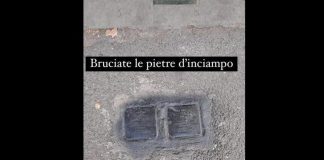 Roma, danneggiate due pietre d’inciampo in via Dandolo