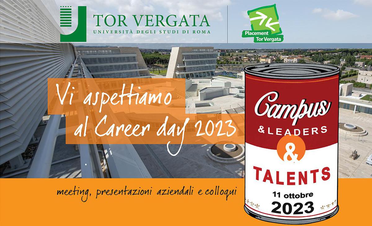 Roma Tor Vergata, ecco XVI edizione Career Day 'Campus&Leaders&Talents  2023' 