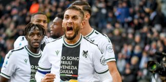 Udinese-Bologna 3-0, tris friulano e Motta si ferma