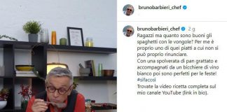 Chef Barbieri e gli spaghetti con le vongole: ‘rivolta’ su Instagram