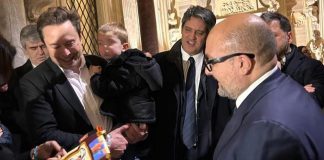 Elon Musk a sorpresa col figlio alla Galleria Borghese accolto da Sangiuliano