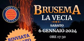 Levata, “Brusema la vecia” rinviato a sabato 13 gennaio causa maltempo