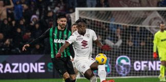 Zapata risponde a Pinamonti, fra Sassuolo e Torino è 1-1