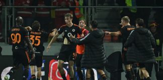 La Roma passa 3-0 a Frosinone, in gol Huijsen, Azmoun e Paredes