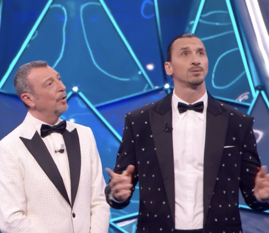 Zlatan Ibrahimović ospite a sorpresa della prima serata del 74° Festival di Sanremo