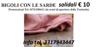 Mercoledì alla Trattoria Isidora i “Bigoli con le sarde solidali”