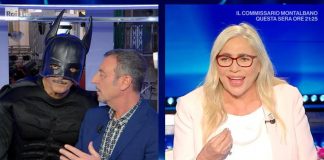Sanremo 2024, Amadeus a Domenica In con Fiorello-Batman