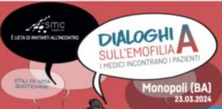 Malattie rare, prosegue ‘Dialoghi sull’emofilia A’, il 23 tappa a Monopoli