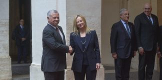 Meloni incontra re di Giordania “Lavorare a de-escalation Medio Oriente”