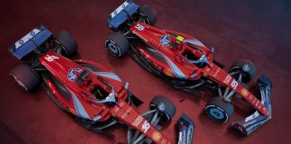 Ferrari svela monoposto rossa e blu per Gp Miami