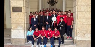 Il Mantova premiato in Comune. Palazzi: “L’Acm in B esempio di serietà e gioco di squadra”