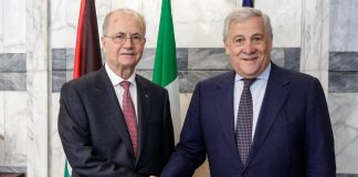 Incontro Tajani-premier Anp: “L’Italia riparte con i finanziamenti all’Unrwa”