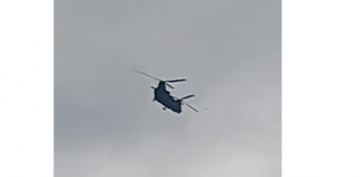 Un elicottero CH-47 Chinook nei cieli di Mantova. Sui social: “sembrava Apocalypse Now”