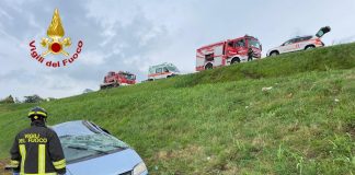Borgo Virgilio, vola giù dall’argine con l’auto: 43enne elitrasportato a Brescia