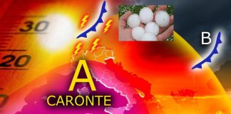 Caronte infuoca l’Italia, ma al Nord arriva la grandine: le previsioni meteo