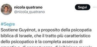 ‘Israele Stato psicopatico’, ecco il saggio postato da ospite convegno Boldrini & Co