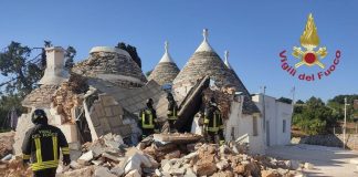 Brindisi, crolla trullo a Cisternino: ferita una donna, si cerca un uomo sotto macerie