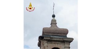 Casalmoro, fulmine si abbatte sul campanile del Santuario della Madonna del Dosso