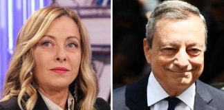 Draghi da Meloni a Palazzo Chigi