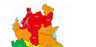 Maltempo, allerta rossa e arancione in Lombardia