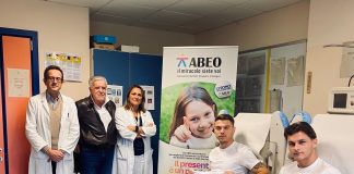 I biancorossi Artioli e Fedel testimonal di Abeo per la donazione di staminali