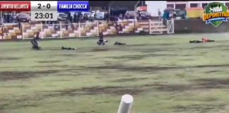 Fulmine sul campo di calcio, morto un giocatore in Perù