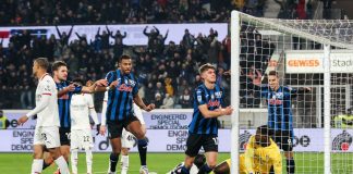 Milan battuto 2-1, l’Atalanta suona la nona e va in testa