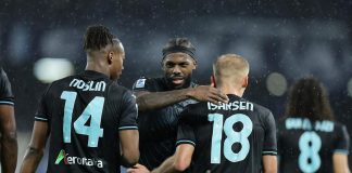 Napoli-Lazio 0-1, gol di Isaksen. Atalanta prima in classifica