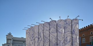 Roma, silos cantiere piazza Venezia Metro C diventano ‘tele’ d’arte contemporanea