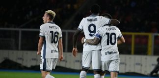 L’Inter fa poker a Lecce, continua la rincorsa al Napoli