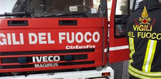 In fiamme l’asciugatrice: vigili del fuoco in azione in corso Garibaldi