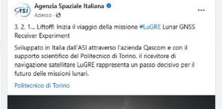 E’ iniziato il viaggio di LuGRE, missione Asi-Nasa diretta sulla Luna – Video