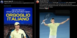 Sinner trionfa agli Australian Open: da Tajani a Meloni, esulta la politica