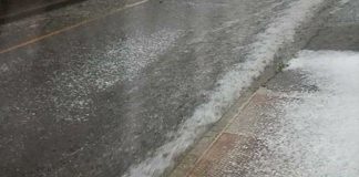 Grandine fuori stagione e forte vento flagellano il Mantovano: un ramo colpisce un’auto in transito. Blackout a Sermide